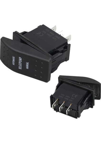 Si̇nti̇ne Pompa Işiksiz 3p (On)-Off-On 12-24V Yayli Marin Switch (IC-134M-S10)