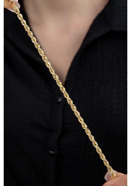 14 Ayar Altın Işıltılı Burgu Zincir Bileklik 3.90 mm modelleri