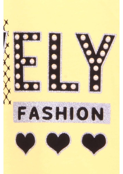 Kız Çocuk Tişört Yazı Baskılı 9-16 Yaş, Sarı indirimleri