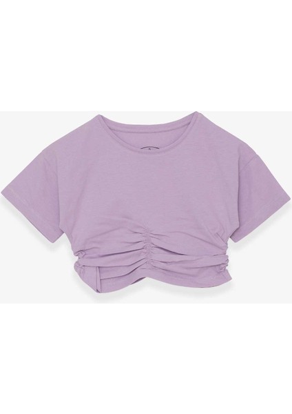 Kız Çocuk Tişört Basic 5-14 Yaş, Lila