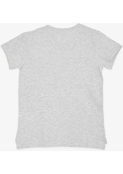 Kız Çocuk Tişört Dostluk Temalı 8-12 Yaş, Açık Gri Melanj fiyatları