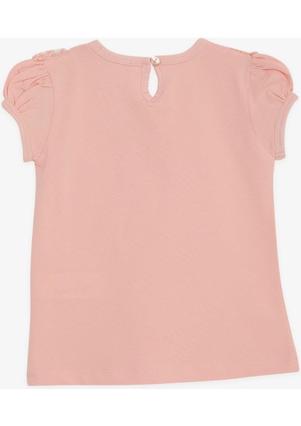 Kız Çocuk Tişört Dantelli 1.5-5 Yaş, Somon fiyatları