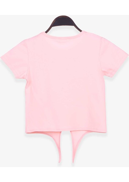 Kız Çocuk Tişört Yazı Baskılı 9-14 Yaş, Somon fiyatları