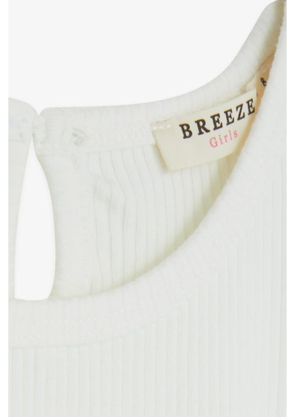 Kız Çocuk Tişört Frfırlı Düğmeli 7-12 Yaş, Ekru modelleri