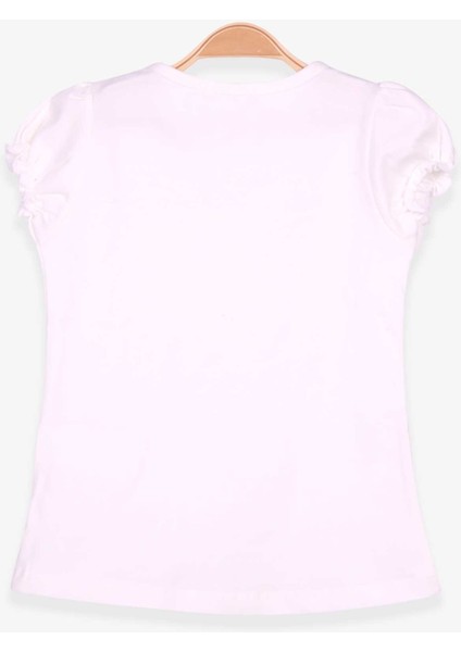 Kız Çocuk Tişört Güpürlü Kolları Lastikli 3-8 Yaş, Ekru fiyatları