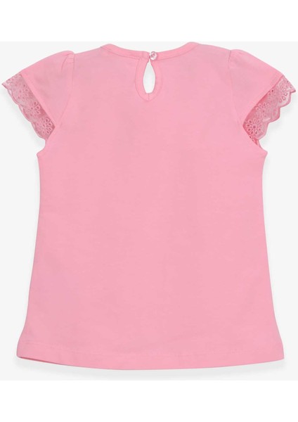 Kız Çocuk Tişört Fisto Detaylı 3-8 Yaş, Pudra fiyatları