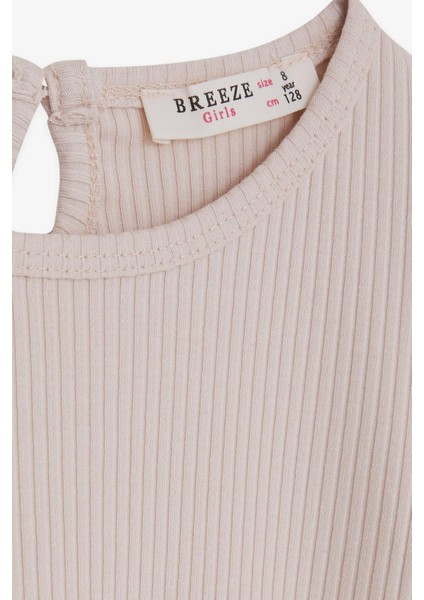 Kız Çocuk Uzun Kollu Bluz Fırfırlı 4-8 Yaş, Bej modelleri
