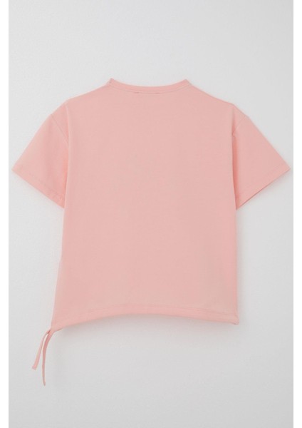 Kız Çocuk Tişört Papatya Baskılı 7-12 Yaş, Somon fiyatları