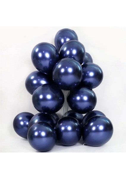 Metal Parlak Mavi 10 Adet 10 "metalik Parlak Mavi Balonlar Lacivert Lateks Balon Doğum Günü Düğün Parti Dekoru Sevgililer Günü Hava Balonu 10 Inç (Yurt Dışından)