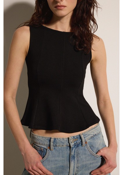 Kuplu Peplum Bluz