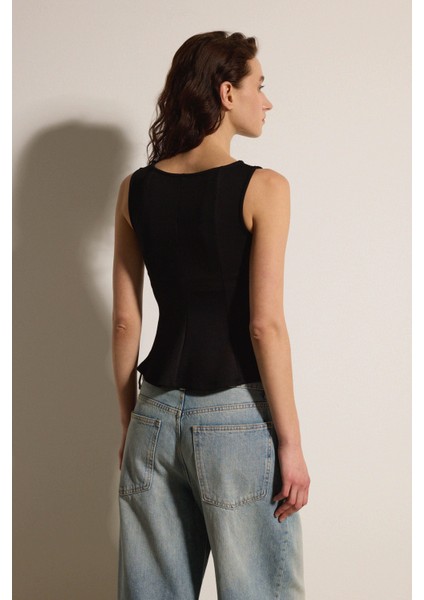 Kuplu Peplum Bluz