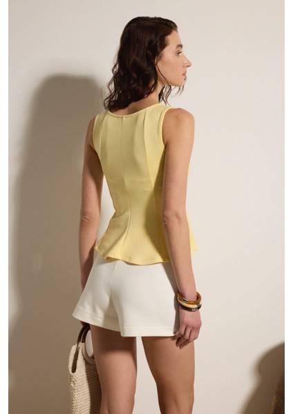 Kuplu Peplum Bluz