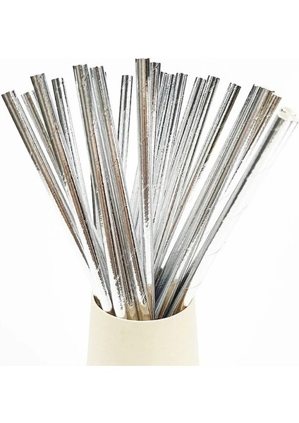Resim Gösterisi Olarak 25 Adet Gümüş 25 Adet Cadılar Bayramı Tek Kullanımlık Pipet Kabak Yarasa Hayalet Kağıt Pipet Kokteyl Çocuklar Cadılar Bayramı Partisi Doğum Günü Dekor Malzemeleri (Yurt Dışından)