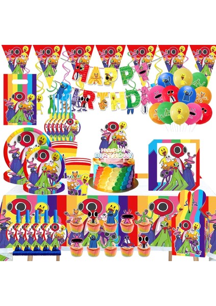 11 Adet Set 8 Gökkuşağı Arkadaşlar Sofra Setleri Doğum Günü Partisi Dekorasyon Tabaklar Bardak Peçeteler Kek Toppers Bebek Duş Şekeri Çocuklar Oyuncak Globos (Yurt Dışından) fiyatları