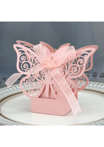 Pembe Kalp 20 Adet Geçiş Lazer Kesim Arabası Şeker Kutusu Bebek Duş Vaftiz Erkek Kız Doğum Günü Ilk Cemaat Vaftiz Düğün Dekorasyon (Yurt Dışından) modelleri