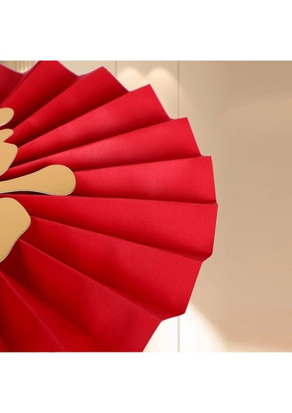 S1 Fan Çiçek Çin Tarzı Kırmızı Düğün Fan Çiçek Asılı Kağıt El Sanatları Ponpon Yatak Odası Oturma Oda Duvar Dekoru Origami Fan Dıy Parti Malzemeleri (Yurt Dışından) indirimleri