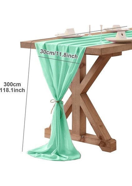 109 30 cm * 300 cm Şifon Düğün Masa Koşucu Romantik Rustik Ülke Boho Masa Koşucu Düğün Gelin Doğum Günü Partisi Masa Dekorasyon (Yurt Dışından)