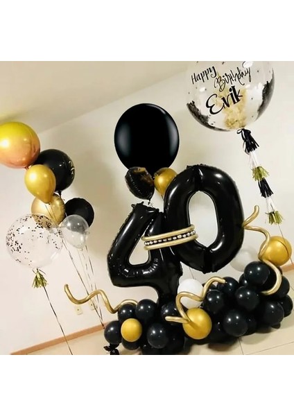 Resim Olarak D 2 Adet 40 Inç Siyah Folyo Balonlar Banner 18 25 30 40 70 Doğum Günü Partisi Dekorasyon Yetişkin Doğum Günü Mektup Numarası Folyo Balonlar Globo (Yurt Dışından)
