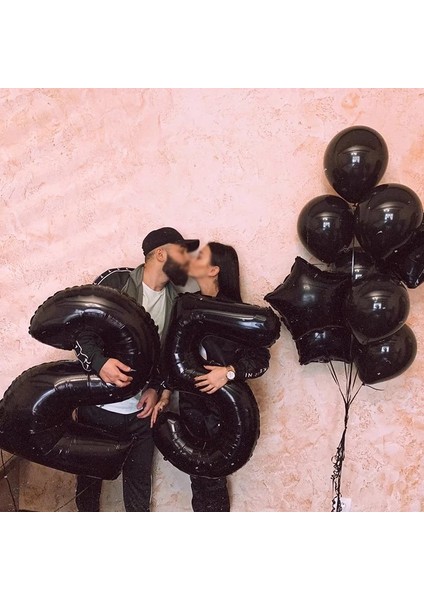 Resim Olarak D 2 Adet 40 Inç Siyah Folyo Balonlar Banner 18 25 30 40 70 Doğum Günü Partisi Dekorasyon Yetişkin Doğum Günü Mektup Numarası Folyo Balonlar Globo (Yurt Dışından)