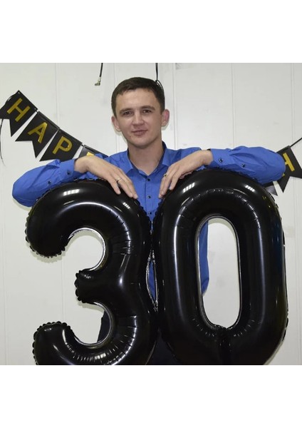 Resim Olarak D 2 Adet 40 Inç Siyah Folyo Balonlar Banner 18 25 30 40 70 Doğum Günü Partisi Dekorasyon Yetişkin Doğum Günü Mektup Numarası Folyo Balonlar Globo (Yurt Dışından)