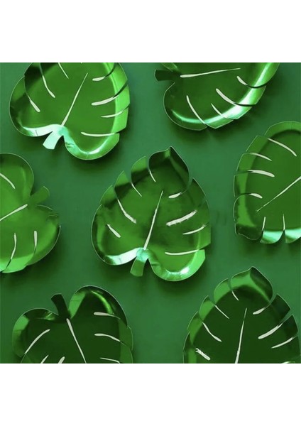 10 Adet Balon 8misafir Hawaii Kaplumbağa Yaprağı Kağıt Tabaklar Hawaii Tropikal Aloha Yaz Partisi Dekoru Mutlu Orman Safari Doğum Günü Partisi Yaprak Plaka (Yurt Dışından)