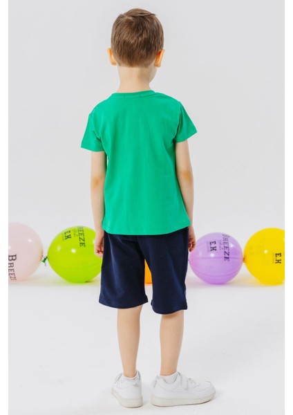 Girls & Boys Erkek Çocuk Şortlu Takım Antika Araba Temalı 1.5-5 Yaş, Yeşil modelleri