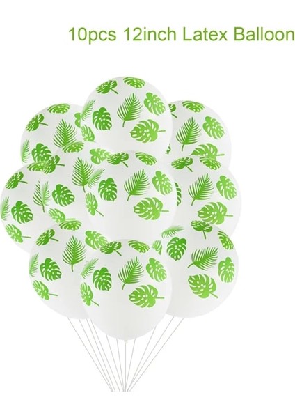 10 Adet Balon 8misafir Hawaii Kaplumbağa Yaprağı Kağıt Tabaklar Hawaii Tropikal Aloha Yaz Partisi Dekoru Mutlu Orman Safari Doğum Günü Partisi Yaprak Plaka (Yurt Dışından)