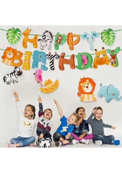 Derin Safir Orman Hayvanları Banner 1st Doğum Günü Dekorasyon Ev Çocuklar Için Bebek Duş Vahşi Bir Safari Parti Malzemeleri Woodland (Yurt Dışından) indirimleri