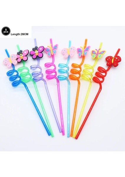 24 8 Adet 25 cm Yeniden Kullanılabilir Yarış Arabası Pipet Araba Yeniden Kullanılabilir Plastik Pipet Çocuk Yarış Arabası Doğum Günü Partisi Süslemeleri (Yurt Dışından)