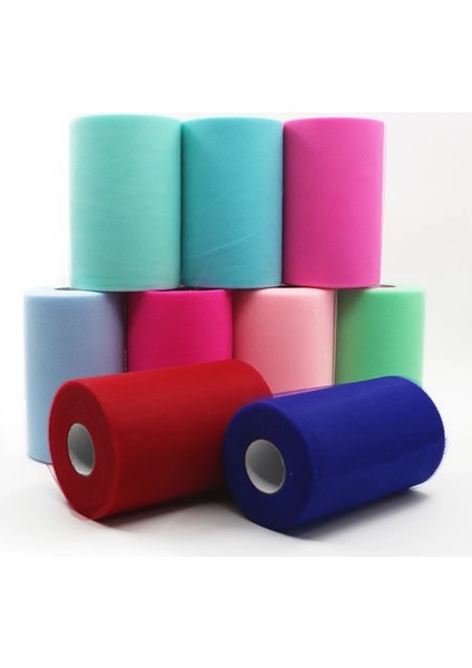 C05 Parti Malzemeleri 100 Metre Tül Rulo Düğün Dekorasyon Kumaşı Biriktirme Tül Tutu Elbise Diy Bebek Duş Doğum Günü Çocuk Erkek Kız (Yurt Dışından)