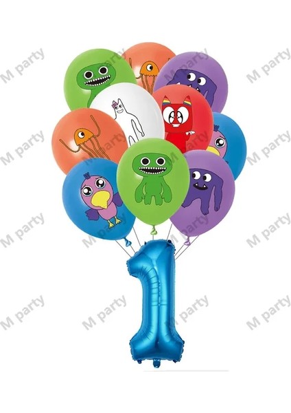 Balonlar1-19 Adet Banban Garten Doğum Günü Partisi Dekorasyon Banban Balon Çocuklar Tek Kullanımlık Sofra Kek Topper Masa Örtüleri Bebek Duş Malzemeleri (Yurt Dışından)