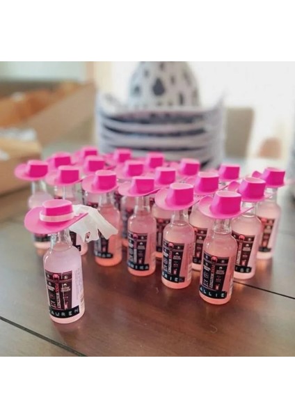 Pembe x 10 Adet Mini Kovboy Şapkaları Bekarlığa Veda Partisi Iyilik Doğum Günü Düğün Bekarlığa Veda Aksesuarları Estetik Batı Dekor Bebek Şapkaları Shooter Toppers (Yurt Dışından)
