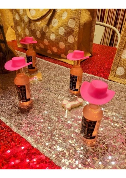 Pembe x 10 Adet Mini Kovboy Şapkaları Bekarlığa Veda Partisi Iyilik Doğum Günü Düğün Bekarlığa Veda Aksesuarları Estetik Batı Dekor Bebek Şapkaları Shooter Toppers (Yurt Dışından)