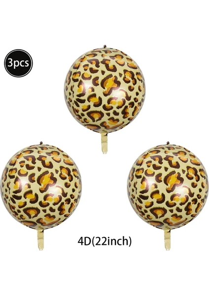 3 Adet 32 Inç 1-9 Numaraları Leopar Folyo Balon Arazi Hayvan Kaplan Zebra Zürafa Tek Kullanımlık Sofra Jungle Safari Doğum Günü Partisi Dekoru (Yurt Dışından)