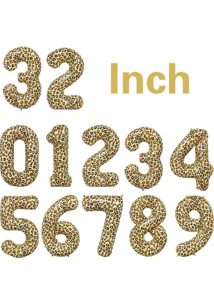 1 Adet 32 Inç 1-9 Numaraları Leopar Folyo Balon Arazi Hayvan Kaplan Zebra Zürafa Tek Kullanımlık Sofra Jungle Safari Doğum Günü Partisi Dekoru (Yurt Dışından) fırsatları