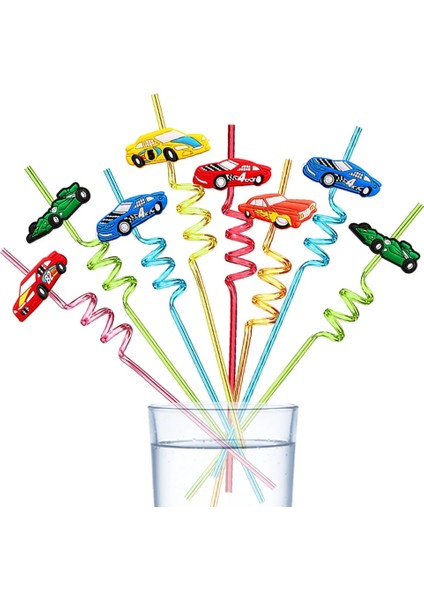 13 8 Adet 25 cm Kullanımlık Yarış Arabası Pipet Araba Yeniden Kullanılabilir Plastik Pipet Çocuk Yarış Arabası Doğum Günü Partisi Süslemeleri (Yurt Dışından) fiyatları