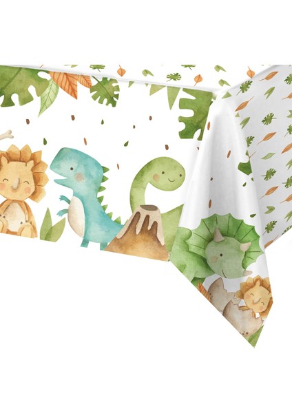 1 Adet Masa Örtüsü Dinozor Tek Kullanımlık Sofra Orman Safari Dinozor Doğum Günü Partisi Dekorasyon Çocuklar Bebek Duş 1st Doğum Günü Balon Malzemeleri (Yurt Dışından)