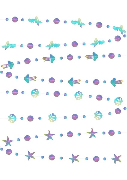 4 M Çelenk Deniz Altında Mavi Kabarcık Çelenkler Küçük Denizkızı Parti Süslemeleri Asılı Kabarcıklar Çıtası Okyanus Doğum Günü Bebek Duş Deco (Yurt Dışından)