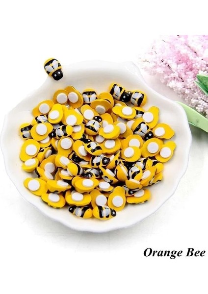 Turuncu Arı 100 Adet Renkli Ahşap Uğur Böceği Arı Etiket 3D Duvar/buzdolabı Çıkartmaları Sünger Kendinden Yapışkanlı Çıkartmalar Çocuklar Için Dıy Scrapbooking Oyuncaklar (Yurt Dışından)