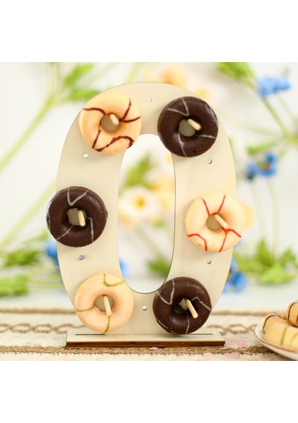 Stil 5 Ahşap Numarası Donut Duvar Standı Donut Parti Rustik Düğün Masa Süsü Donut Doğum Günü Partisi Şeker Çubuğu Bebek Duş Dekorasyonu (Yurt Dışından)