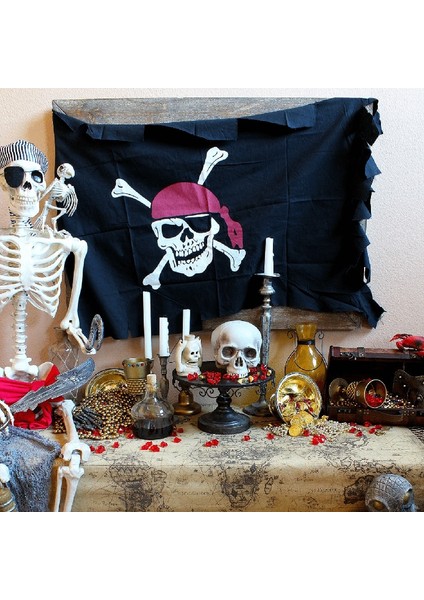 1 Adet Bayrak Korsan Kaptan Cosplay Kostüm Sahne Korsan Şapkası Kanca El Bayrağı Balonlar Cadılar Bayramı Çocuk Doğum Günü Partisi Dekorasyon Malzemeleri (Yurt Dışından)