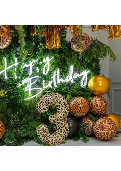 1 Adet 32 Inç 1-9 Numaraları Leopar Folyo Balon Arazi Hayvan Kaplan Zebra Zürafa Tek Kullanımlık Sofra Jungle Safari Doğum Günü Partisi Dekoru (Yurt Dışından) indirimleri