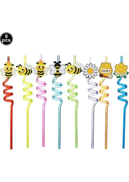 23 8 Adet 25 cm Yeniden Kullanılabilir Deniz Hayvanı Payet Doğum Günü Okyanus Köpekbalığı Tema Plastik Pipet Çocuklar Bebek Duş Doğum Günü Partisi Malzemeleri (Yurt Dışından)