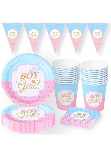 Kek Topper 8 Adet Cinsiyet Ortaya Doğum Günü Partisi Tema Parti Kağıt Tabak Bardak Masa Örtüsü Erkek Veya Kız Bebek Duş Parti Dekorasyon Malzemeleri (Yurt Dışından) fiyatları