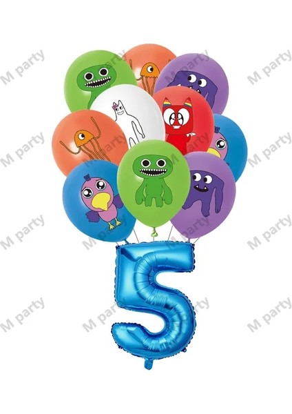 Balonlar5-19 Adet Banban Garten Doğum Günü Partisi Dekorasyon Banban Balon Çocuklar Tek Kullanımlık Sofra Kek Topper Masa Örtüleri Bebek Duş Malzemeleri (Yurt Dışından)