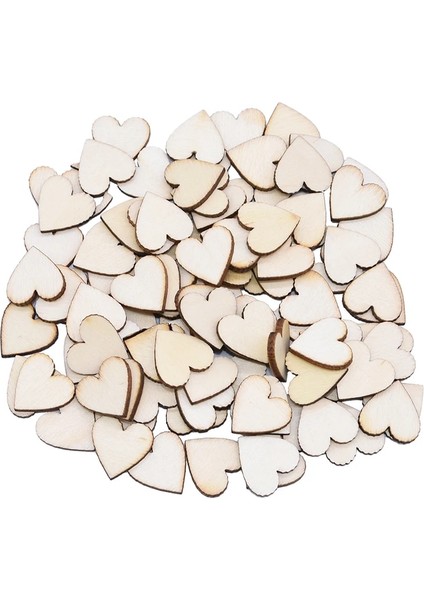 100 ADET-10MM Mini Boş Kalp Aşk Şekli Ahşap Süs Bitmemiş Doğal Ahşap El Sanatları Düğün Parti Masa Dağılımı Dıy Ev Dekorasyon (Yurt Dışından)
