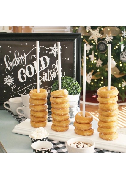 Stil 3 Ahşap Donuts Standı Tutucu Tatlı Sepeti Rustik Düğün Masa Süsü Donut Doğum Günü Partisi Şeker Çubuğu Bebek Duş Çörek Parti (Yurt Dışından)