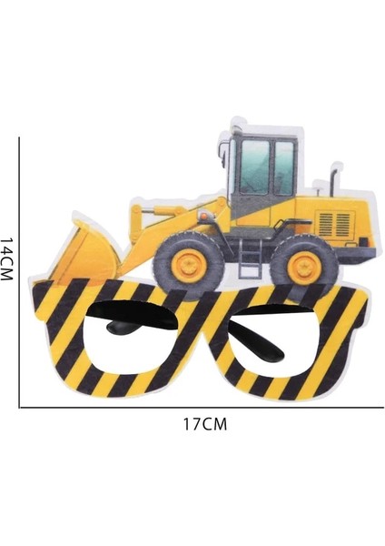 Tip 6 2022 Yeni Plastik Inşaat Araç Gözlük Vinç Buldozer Forklift Fotoğraf Sahne Çerçeve Çocuğun Inşaat Doğum Günü Partisi Kaynağı (Yurt Dışından)