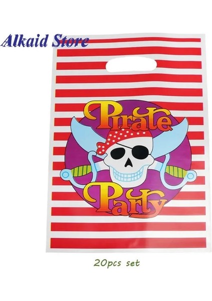 20 Adet Hediye Keseleri Korsan Gemisi Doğum Günü Partisi Malzemeleri Kafatası Numarası Balon Tabaklar Peçeteler Bebek Duş Parti Iyilik Banner Kek Süslemeleri Çocuklar (Yurt Dışından)