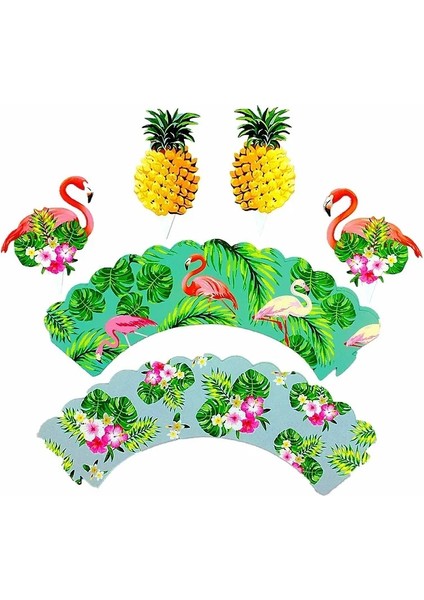 10 Adet Saman C Hawaii Parti Süslemeleri Tek Kullanımlık Sofra Hawaii Yaz Tropikal Parti Malzemeleri Flamingo Aloha Doğum Günü Partisi Dekorasyon (Yurt Dışından)